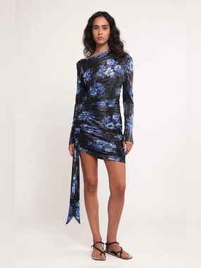 SABINA MUSAYEV Lithyia blue floral dress